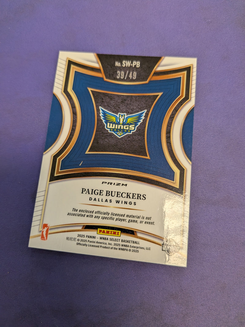 Paige Bueckers [Purple Prizm] Patch RC 2025 Select /49
