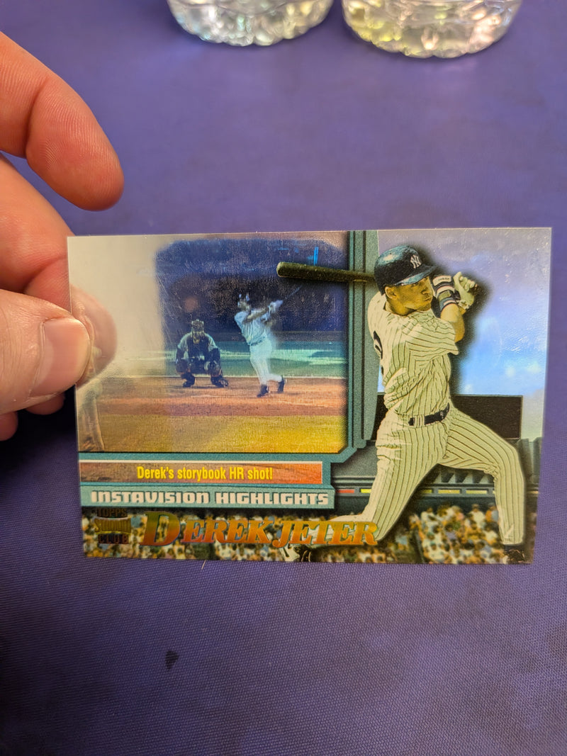 Derek Jeter Topps Stadium Club Instavision Sample Card EX