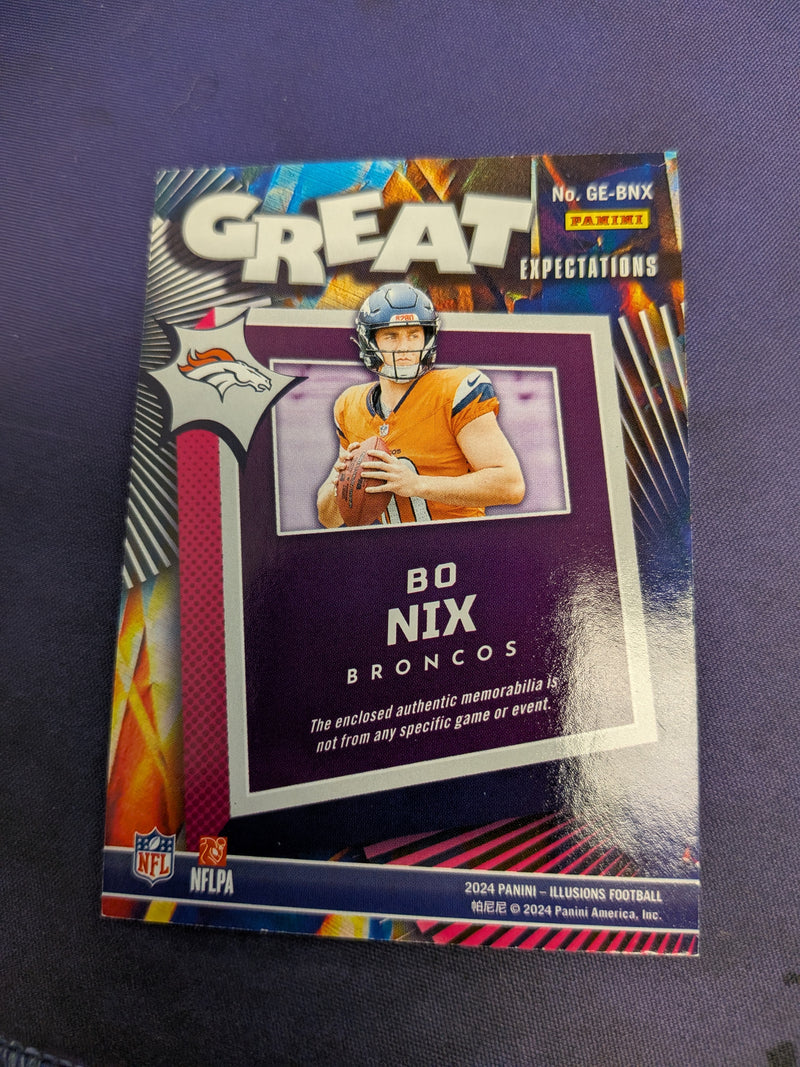 Bo Nix #GE-BNX - 2024 Panini Illusions Great Expectations Football NM