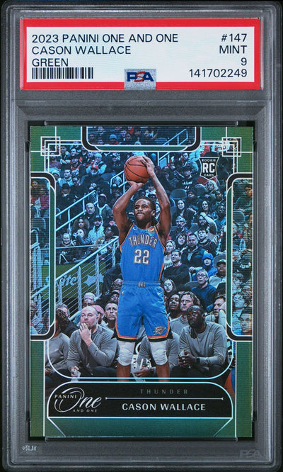 Cason Wallace Green 5/5 PSA 9 RC 2023-24 Panini One and One