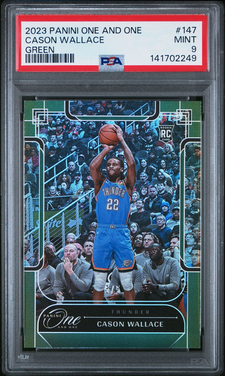 Cason Wallace Green 5/5 PSA 9 RC 2023-24 Panini One and One