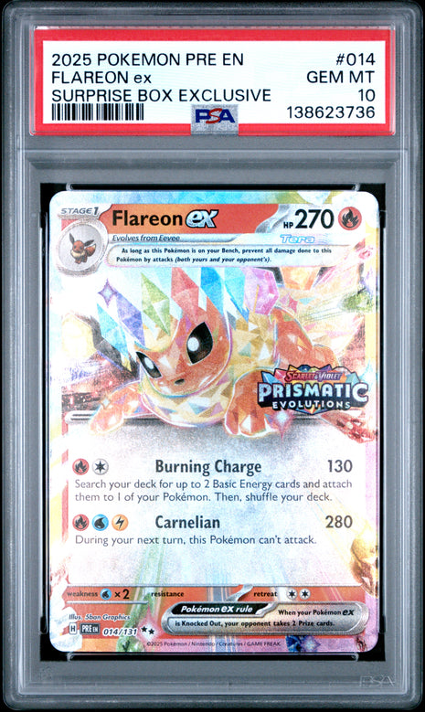 Flareon ex 14/131 - Prismatic Evolutions (PRE) - PSA 10