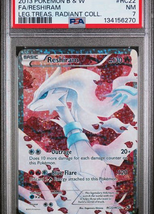 Reshiram rc22/rc25 - Legendary Treasures (LTR) PSA 7