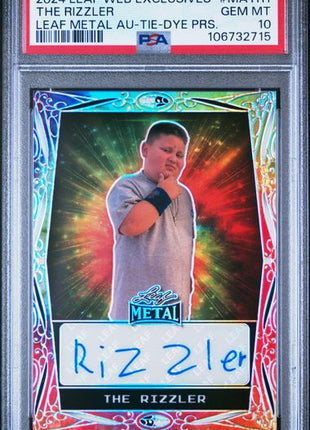 The Rizzler Tie Dye PSA 10 AUTO 2024 Leaf Web