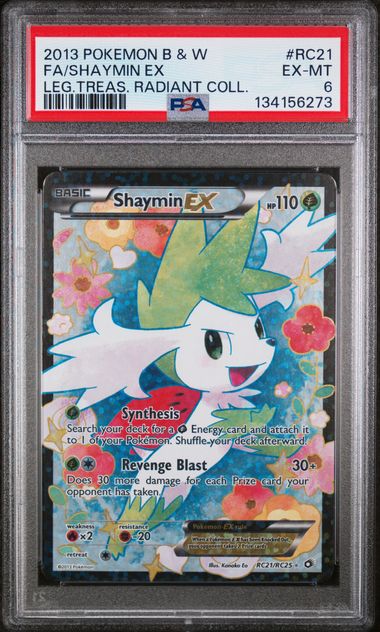 Shaymin EX rc21/rc25 - Legendary Treasures (LTR) PSA 6
