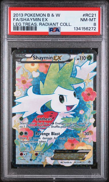 Shaymin EX rc21/rc25 - Legendary Treasures (LTR) PSA 8