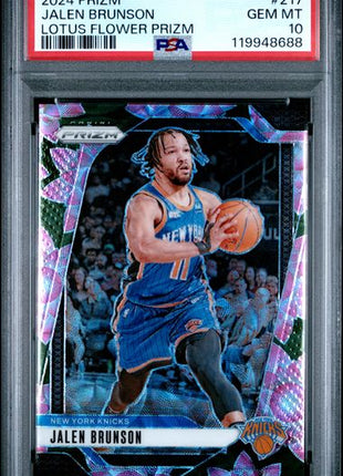 2024 Prizm Jalen Brunson Lotus Flower Prizm /18 - PSA 10