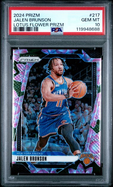 2024 Prizm Jalen Brunson Lotus Flower Prizm /18 - PSA 10