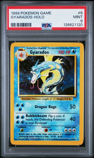 Gyarados Holo 1999 Pokemon 6/102 PSA 9