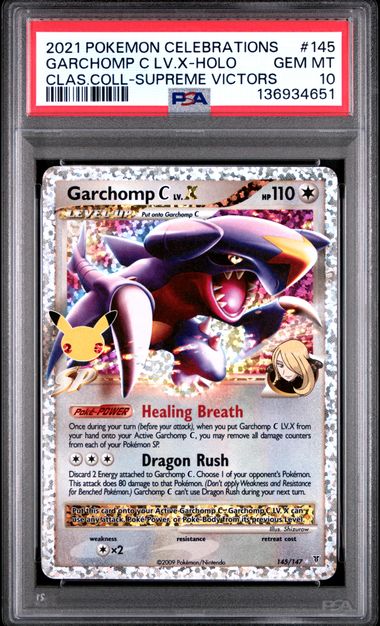 Garchomp C LV.X 145/25 - Celebrations (CEL) PSA 10