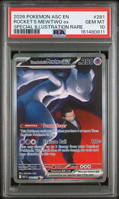 Team Rocket's Mewtwo Ex 281/217 - Ascended Heroes (ASC) PSA 10