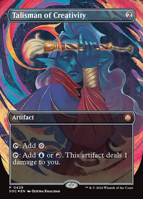 Talisman of Creativity 429 Secrets Of Strixhaven Commander (SOC) [Foil] NM