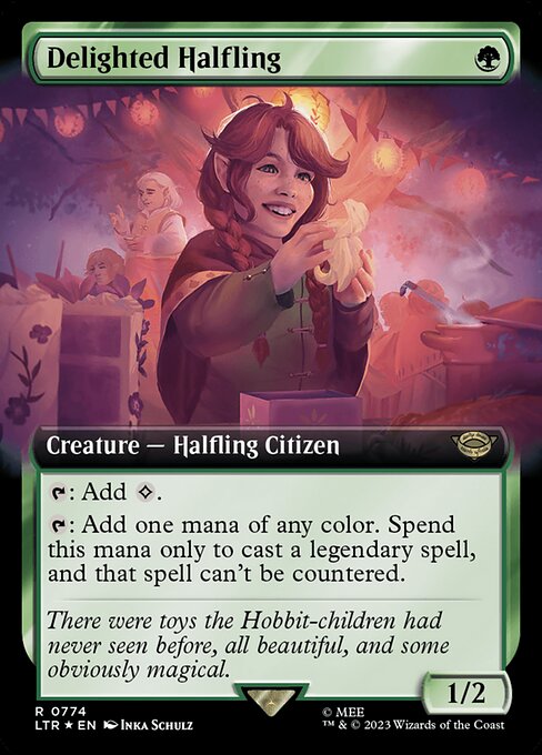 Delighted Halfling 774 The Lord Of The Rings: Tales Of Middle-Earth (LTR) [Surge Foil] NM