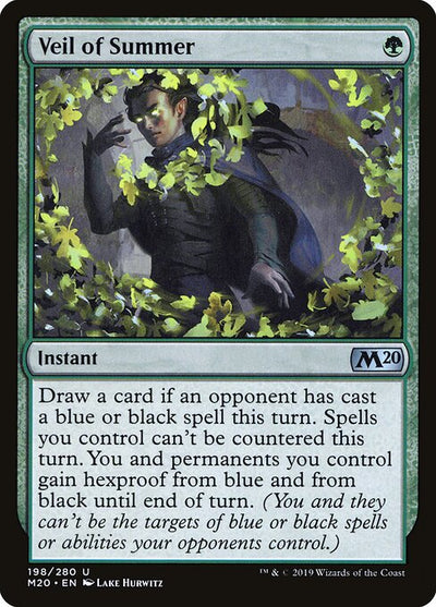 Veil of Summer 198 Core Set 2020 (M20) [Foil] NM