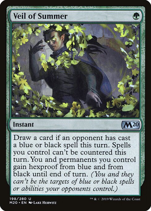 Veil of Summer 198 Core Set 2020 (M20) [Foil] NM