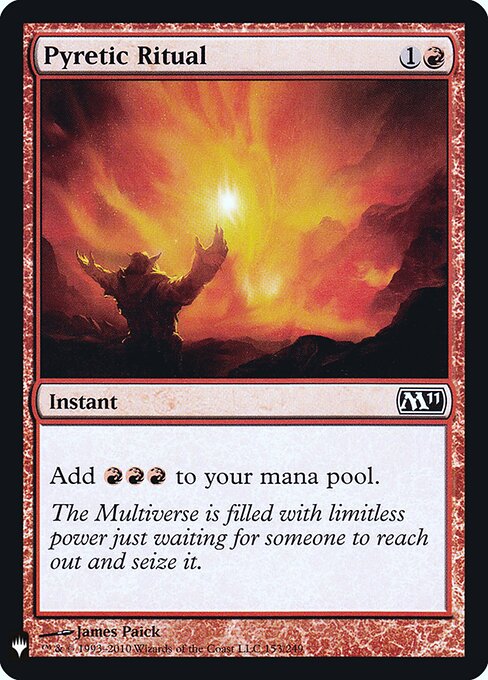 Pyretic Ritual 153 The List (PLST) [Foil] NM