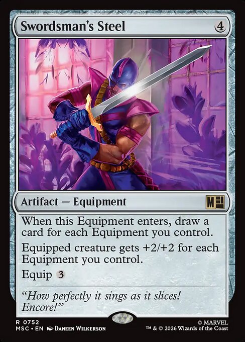 Swordsman's Steel 752 Marvel Super Heroes Commander (MSC) [Foil] NM