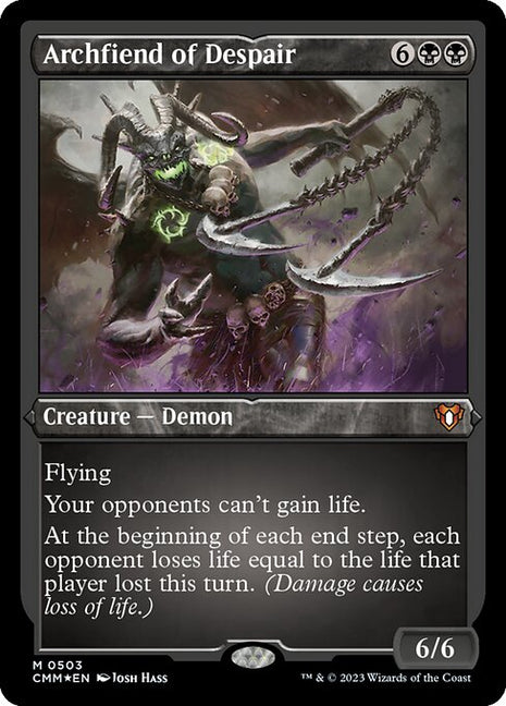 Archfiend of Despair 503 Commander Masters (CMM) [Foil Etched] NM