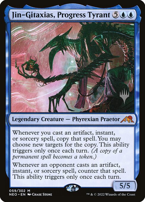 Jin-Gitaxias, Progress Tyrant 59 Kamigawa: Neon Dynasty Promos (PNEO) [Foil] NM