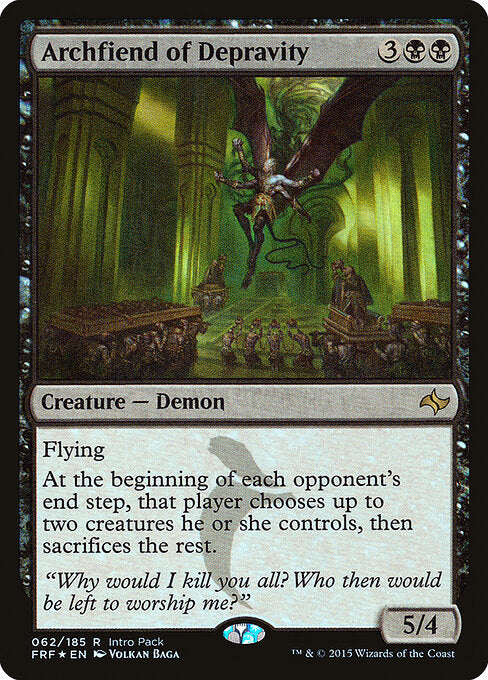 Archfiend of Depravity 62 Fate Reforged Promos (PFRF) [Foil] NM