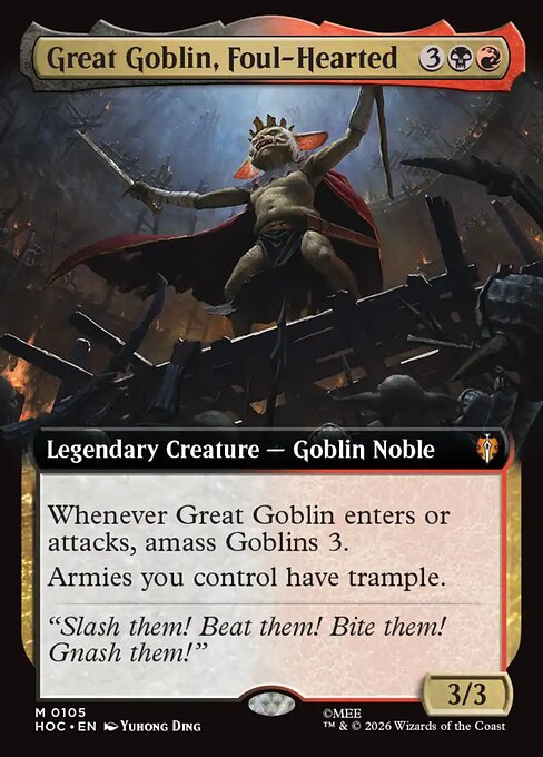 Great Goblin, Foul-Hearted 105 The Hobbit Eternal (HOC) [Nonfoil] NM