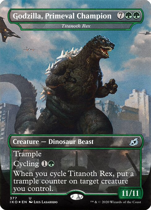 Godzilla, Primeval Champion (Titanoth Rex) 377 Ikoria: Lair Of Behemoths (IKO) [Nonfoil] NM