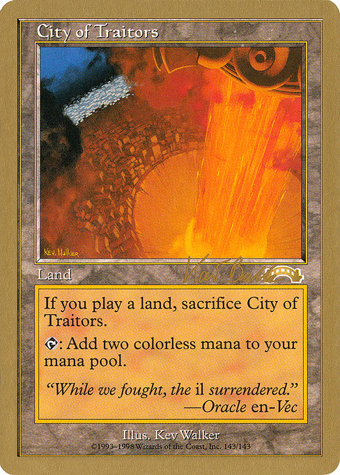 City of Traitors 143 World Championship Decks 1999 (WC99) [Nonfoil] NM