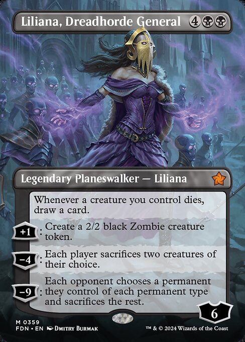 Liliana, Dreadhorde General 359 Foundations (FDN) [Nonfoil] NM