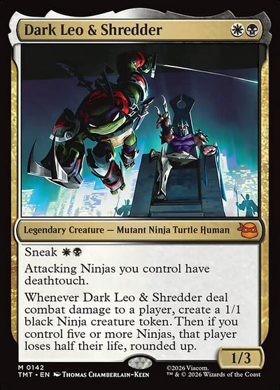 Dark Leo & Shredder 142 Teenage Mutant Ninja Turtles (TMT) [Nonfoil] NM