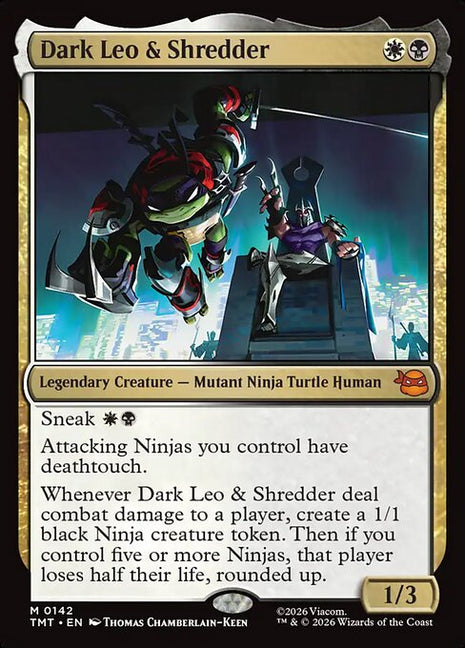 Dark Leo & Shredder 142 Teenage Mutant Ninja Turtles (TMT) [Nonfoil] NM