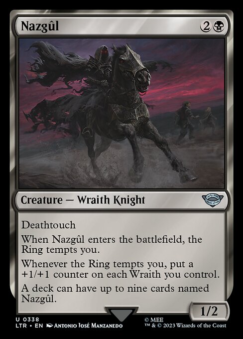 Nazgûl 338 The Lord Of The Rings: Tales Of Middle-Earth (LTR) [Nonfoil] NM