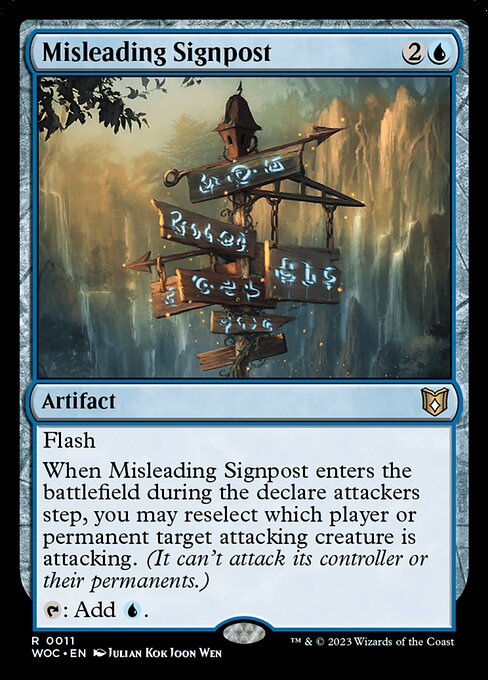 Misleading Signpost 11 Wilds Of Eldraine Commander (WOC) [Nonfoil] NM