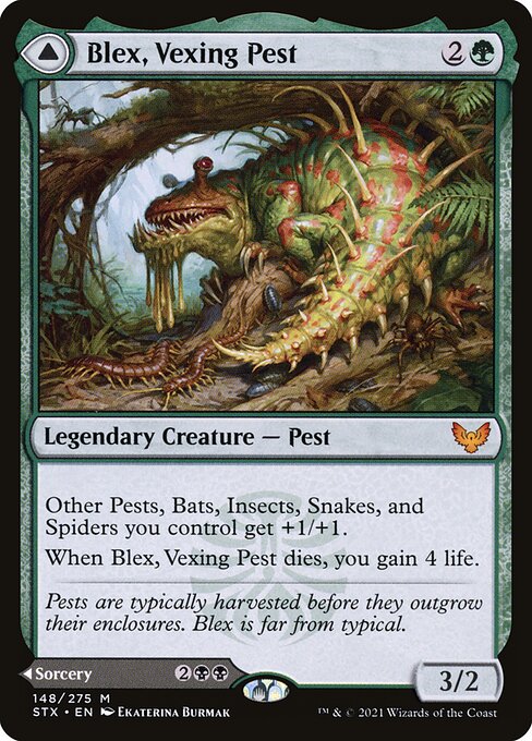 Blex, Vexing Pest // Search for Blex 148 Strixhaven: School Of Mages (STX) [Nonfoil] NM