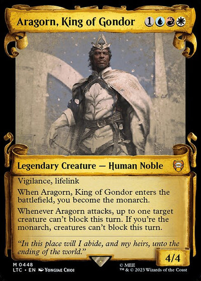 Aragorn, King of Gondor 448 The Lord Of The Rings: Tales Of Middle-Earth Commander (LTC) [Silver Foil] NM