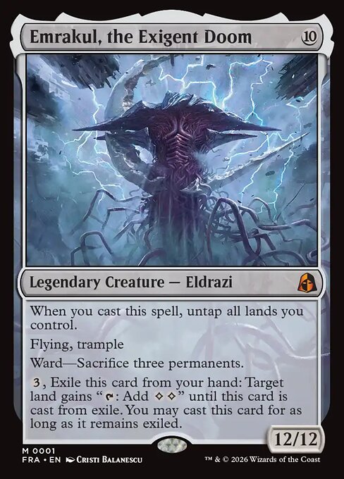 Emrakul, the Exigent Doom 1 Reality Fracture (FRA) [Nonfoil] NM