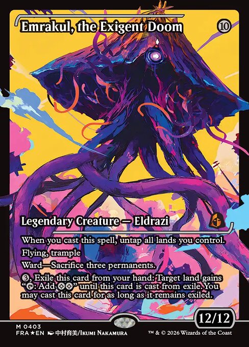 Emrakul, the Exigent Doom 403 Reality Fracture (FRA) [Foil] NM