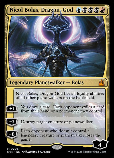Nicol Bolas, Dragon-God 205 Ravnica Remastered (RVR) [Nonfoil] NM
