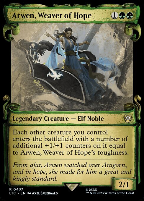 Arwen, Weaver of Hope 437 The Lord Of The Rings: Tales Of Middle-Earth Commander (LTC) [Silver Foil] NM