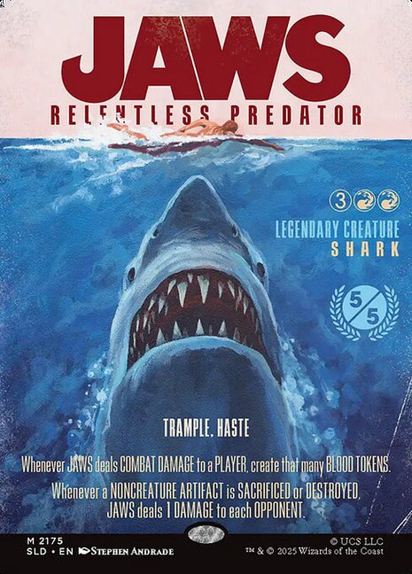 Jaws, Relentless Predator 2175 Secret Lair Drop (SLD) [Rainbow Foil] NM