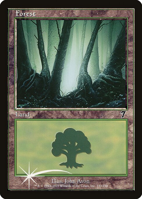 Forest 330 7th Edition (7ED) [Foil] NM