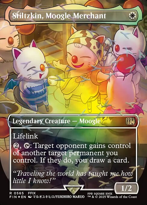Stiltzkin, Moogle Merchant 565 Final Fantasy (FIN) [Chocobo Track Foil] NM