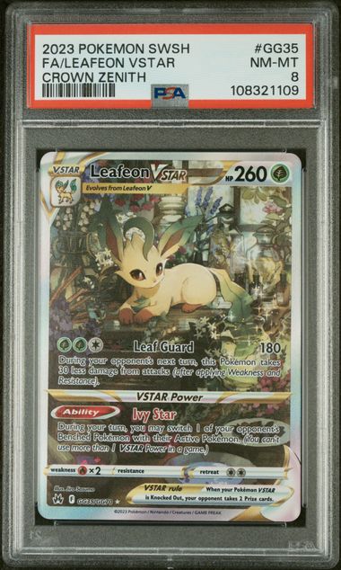 Leafeon VSTAR gg35/gg70 - Crown Zenith (CRZ) PSA 8