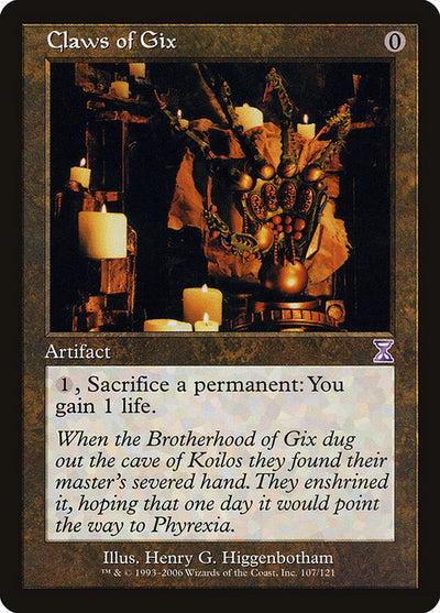Claws of Gix 107 Time Spiral Timeshifted (TSB) [Nonfoil] NM