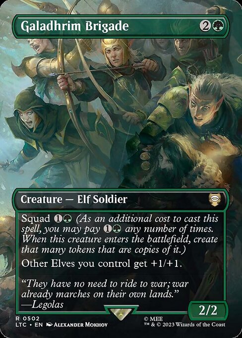 Galadhrim Brigade 502 The Lord Of The Rings: Tales Of Middle-Earth Commander (LTC) [Foil] NM