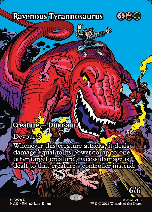 Ravenous Tyrannosaurus 93 Marvel Universe (MAR) [Nonfoil] NM