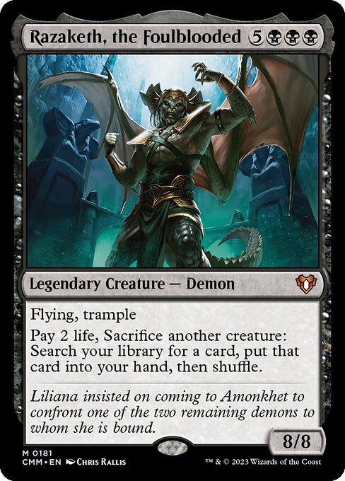Razaketh, the Foulblooded 181 Commander Masters (CMM) [Nonfoil] NM