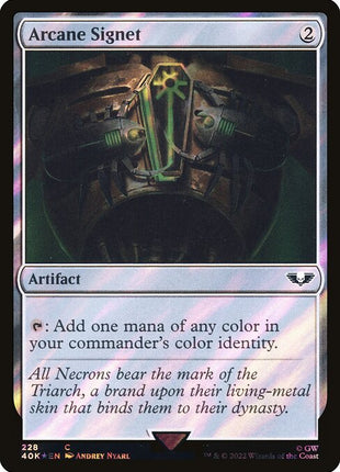 Arcane Signet 228 Warhammer 40,000 Commander (40K) [Surge Foil] NM
