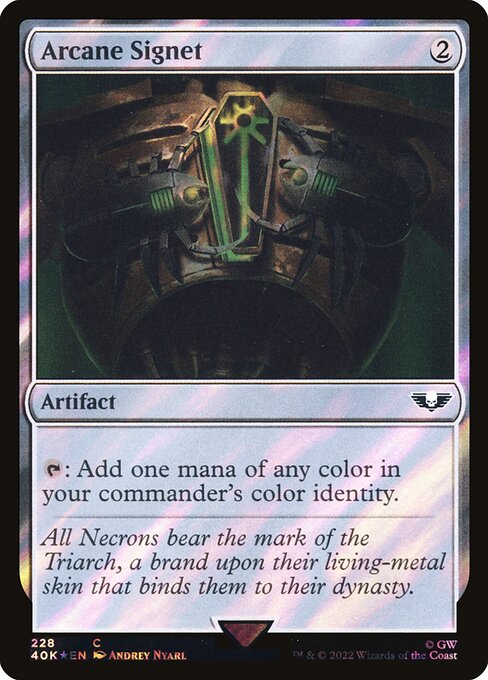 Arcane Signet 228 Warhammer 40,000 Commander (40K) [Surge Foil] NM