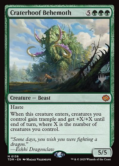 Craterhoof Behemoth 138 Tarkir: Dragonstorm Promos (PTDM) [Nonfoil] NM