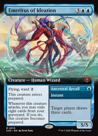 Emeritus of Ideation // Ancestral Recall 315 Secrets Of Strixhaven (SOS) [Nonfoil] NM